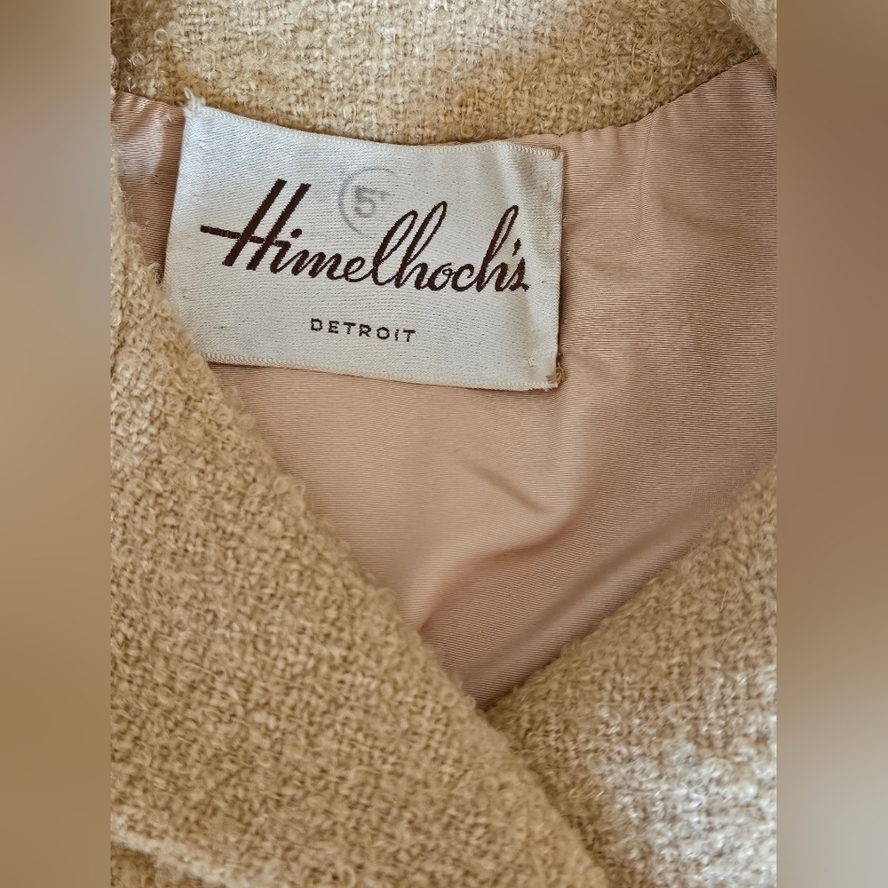 Vintage Detroit Himelhoch's 1960s Wool bouclé swing coat-Size Small - Picture 8 of 10